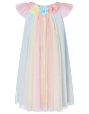 Baby Nancy Rainbow Tulle Dress, Pink (PINK), large