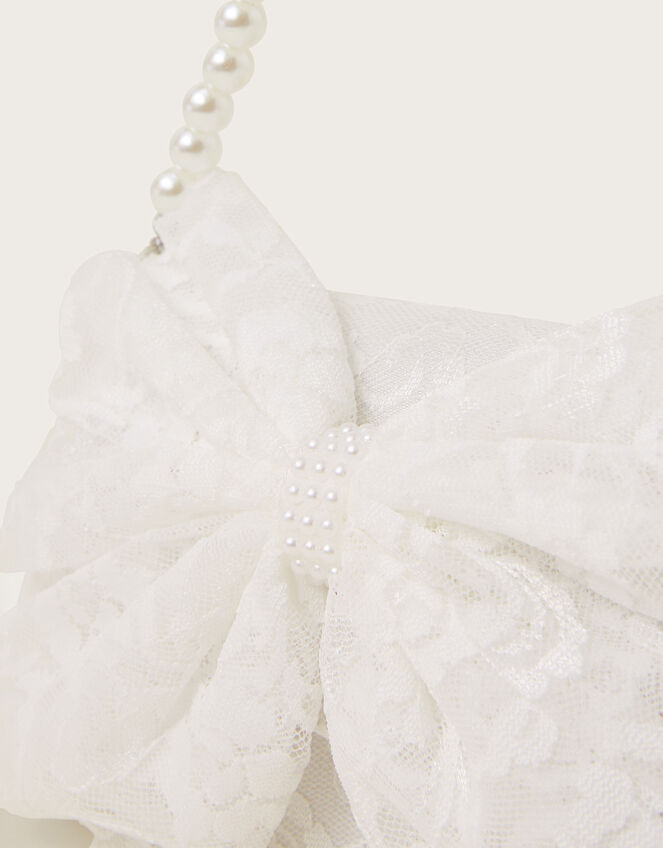 Lace Bow Bridesmaid Bag, , large