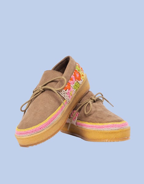 Laidback London Komo Suede Moccasins, Multi (MULTI), large