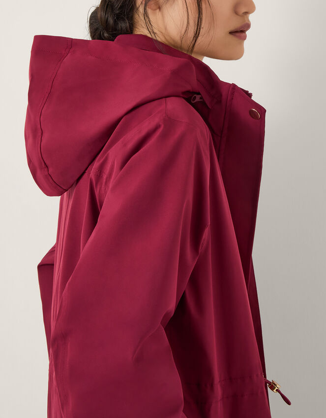 Ada Packable Hood Raincoat, Red (BURGUNDY), large