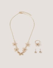 Butterfly Flower Jewellery Set, , large