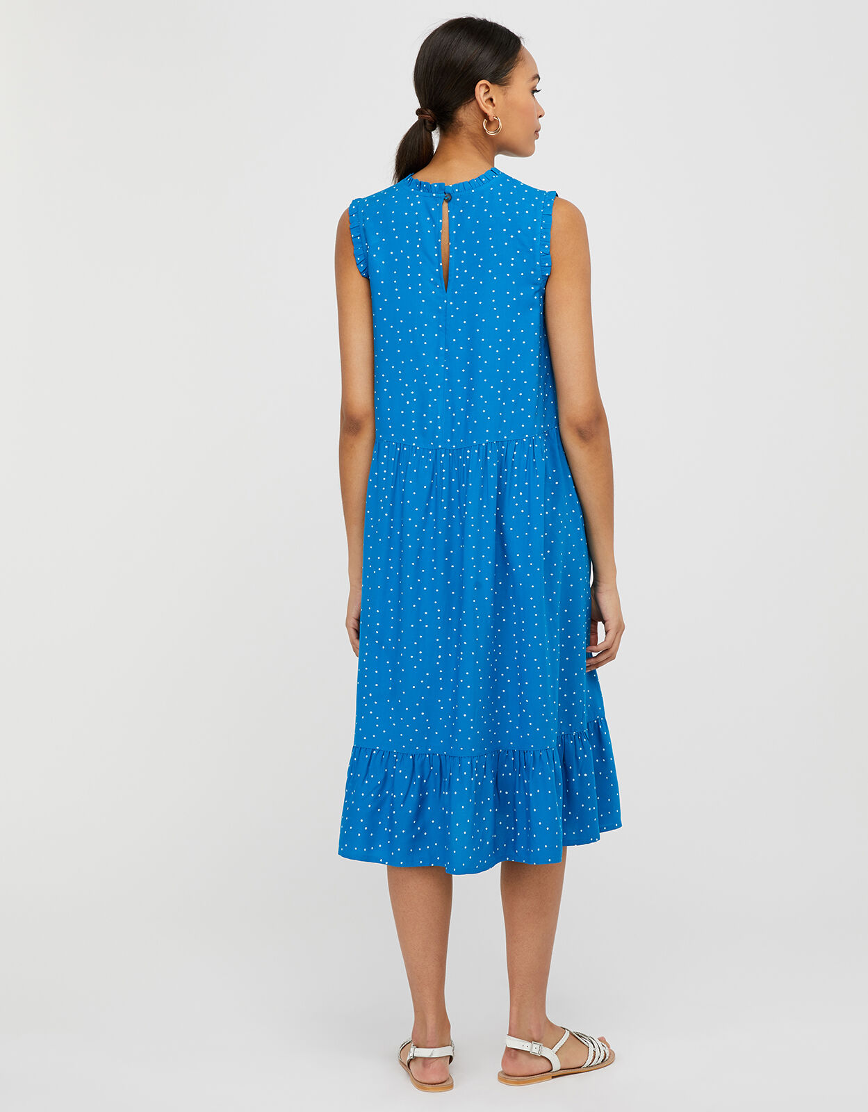 monsoon blue spot dress