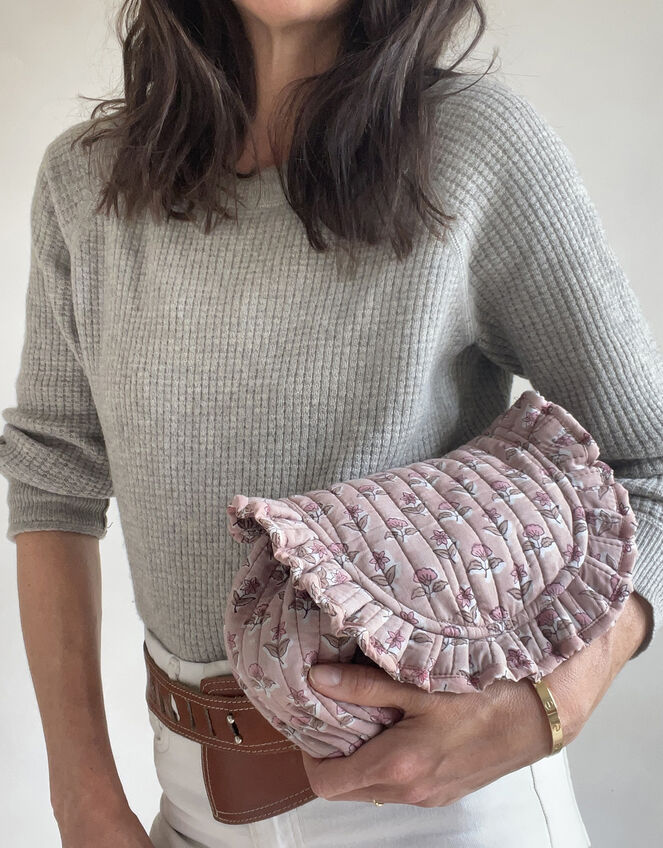 Maison M Quilted Balloon Bag, Pink (PINK), large