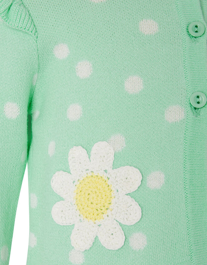 Baby Daisy Cardigan, Blue (TURQUOISE), large