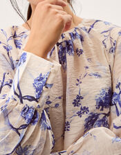 Jada Floral Print Blouse, Pink (BLUSH), large