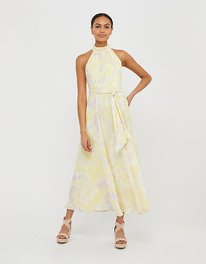 Tori Tie-Dye Midaxi Dress, Yellow (YELLOW), large