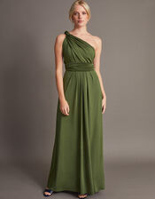Thea Twist Me Tie Me Maxi Dress, Green (OLIVE), large