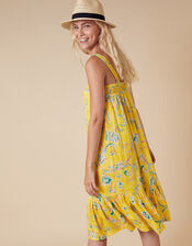 Paisley Print Tiered Dress in LENZING��� ECOVERO���, Yellow (YELLOW), large