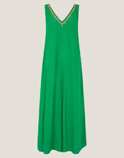 Hanna Embellished Sleeveless Jumpsuit, Green (GREEN), large