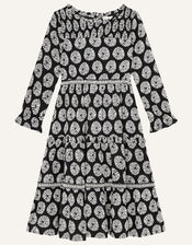 MINI ME Ella Circle Print Dress, Black (BLACK), large