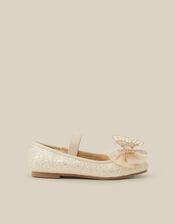 Sparkle Butterfly Ballet Flats, Gold (GOLD), large