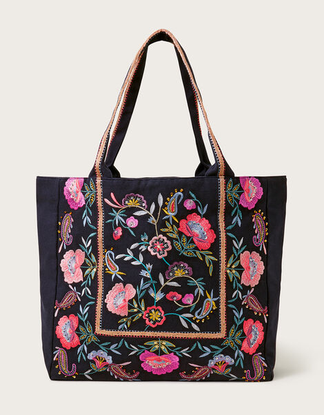 Embroidered Shopper Bag, , large