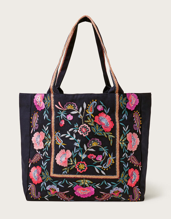 Embroidered Shopper Bag, , large