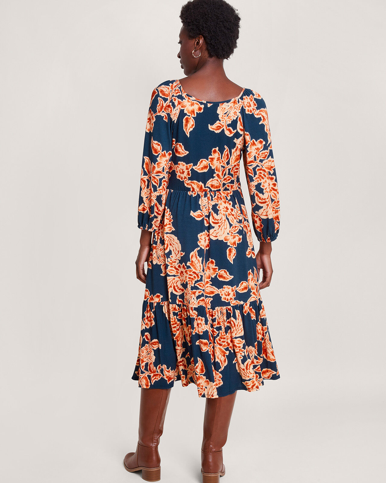 Monsoon blue floral dress new arrivals