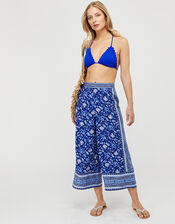 Billie Printed Culottes in LENZING™ ECOVERO™, Blue (BLUE), large