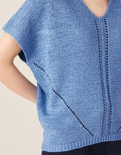 Tyla Tape Yarn Jumper, Blue (BLUE), large