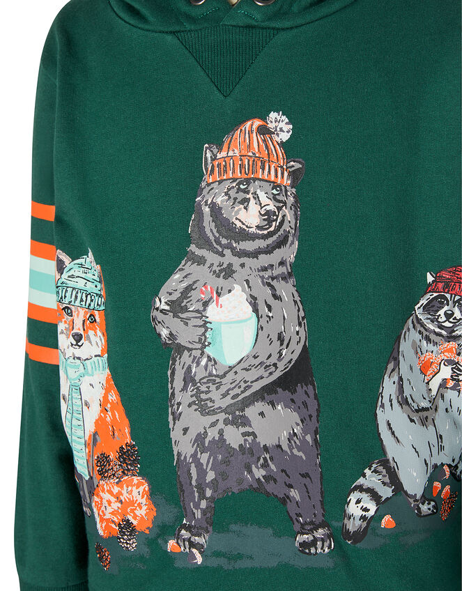 Animal Print Hoody, Green (GREEN), large