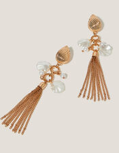 Charm Tassel Drop Earrings, , large