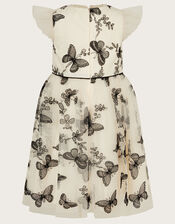 Savannah Monochrome Butterfly Dress, Ivory (IVORY), large