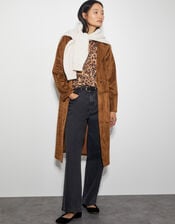 Amy Leopard Print Short Sleeve Jumper, Brown (BROWN), large