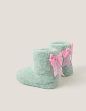 Fluffy Bow Slipper Boots, Pink (PINK), large