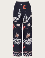 Carlotta Print Trousers, Black (BLACK), large
