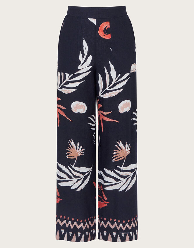 Carlotta Print Trousers, Black (BLACK), large