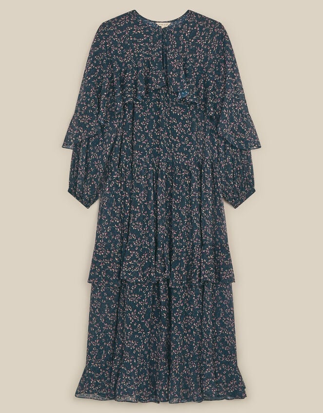East Ellis Floral Print Cape Maxi Dress, Blue (BLUE), large