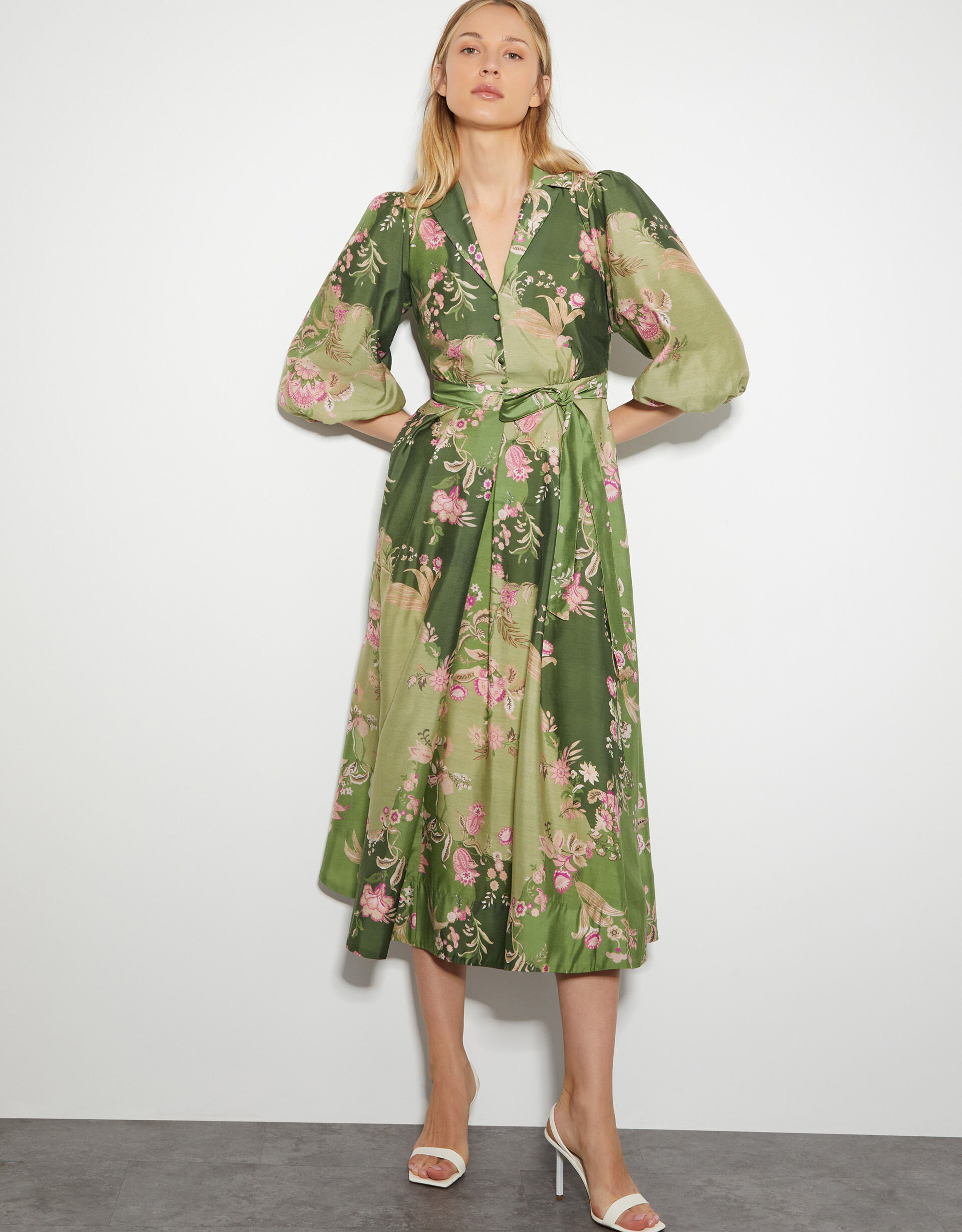 Adela Shirt Dress Green