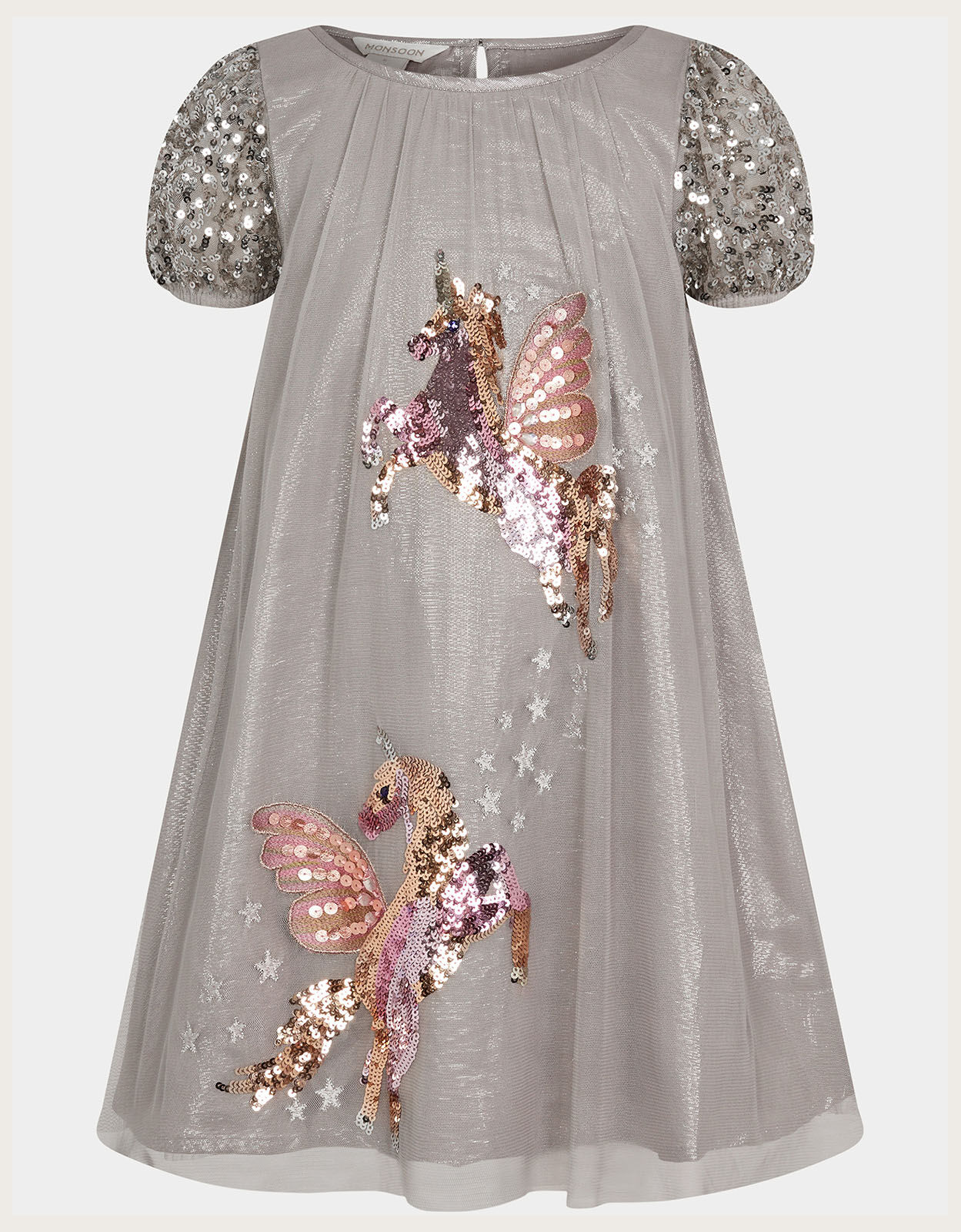 Trapeze Unicorn Dress Grey