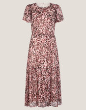 Sisi Animal Print Midi Dress, Pink (PINK), large