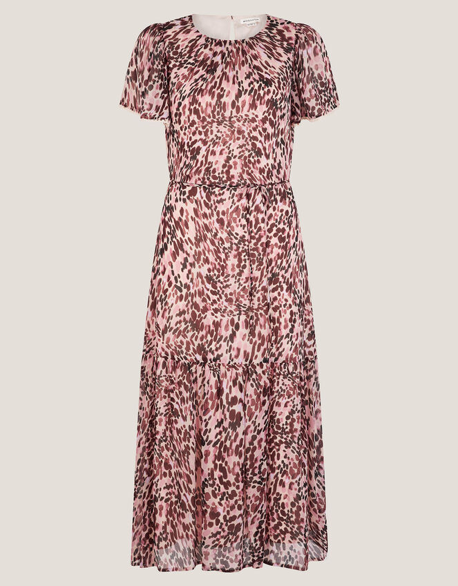 Sisi Animal Print Midi Dress, Pink (PINK), large