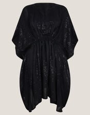Sana Sequin Embellished Kaftan, Black (BLACK), large