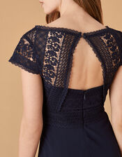 Julie Lace Bodice Maxi Dress, Blue (NAVY), large