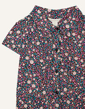 MINI ME Brittany Floral Shirt Dress, Orange (CORAL), large