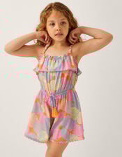 Shell Print Strappy Playsuit, Multi (MULTI), large