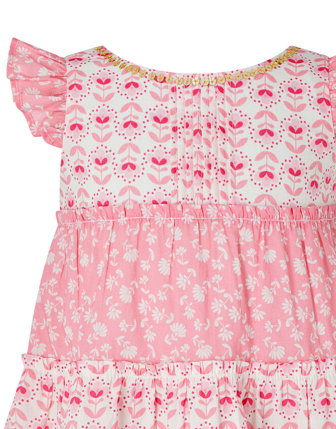 Baby Elsa Floral Dress in Organic Cotton, Pink (PINK), large
