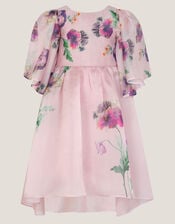 Pansy Print Party Dress, Multi (MULTI), large