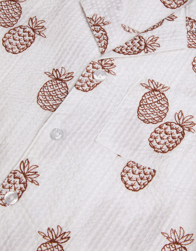 Pineapple Print Shirt, Cream (CREAM), large