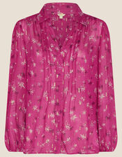 Effie Jacquard Blouse, Pink (PINK), large
