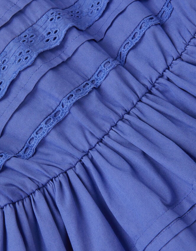 Broderie Tiered Dress, Blue (BLUE), large