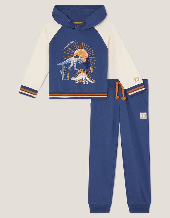 Dinosaur Sweater Set, Blue (NAVY), large