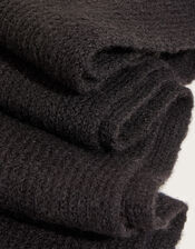 Super Soft Knit Scarf with Recycled Polyester, Black (BLACK), large