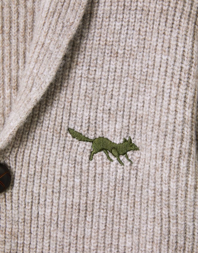 Shawl Neck Knit Cardigan, Camel (OATMEAL), large