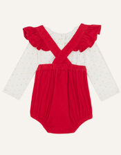 Newborn Robin Knit Romper Set, Red (RED), large