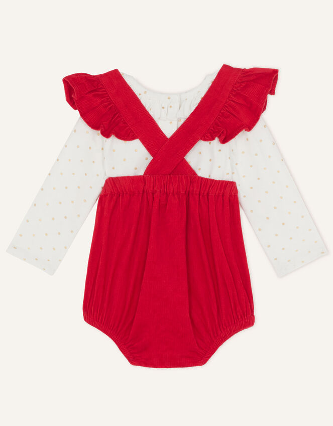 Newborn Robin Knit Romper Set, Red (RED), large