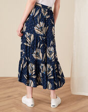Zola Printed Maxi Skirt, Blue (NAVY), large
