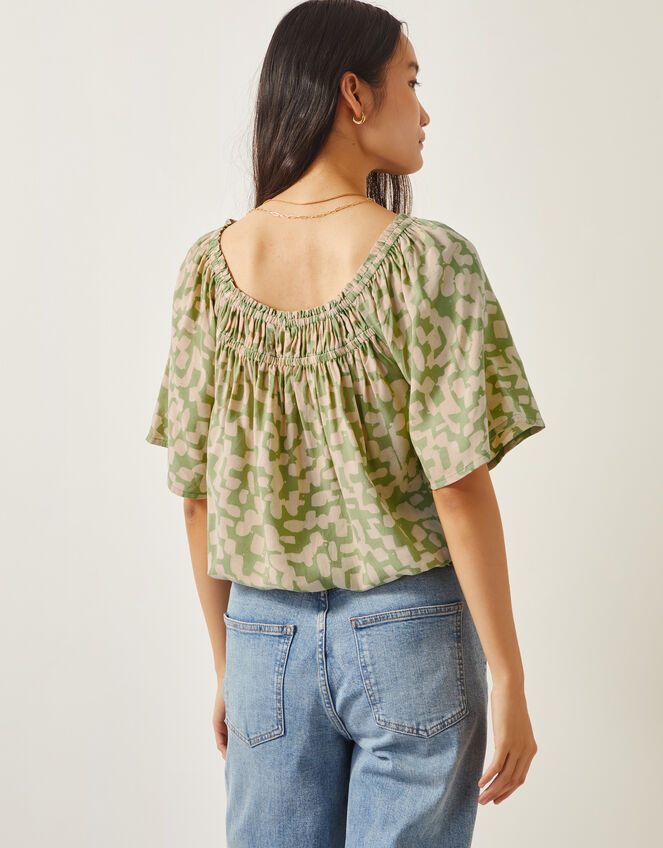 Ania Batik Print Top, Green (GREEN), large