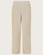 Pull-On Linen Trousers, Natural (NATURAL), large