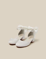Sara Closed-Toe Bow Heels, Ivory (IVORY), large